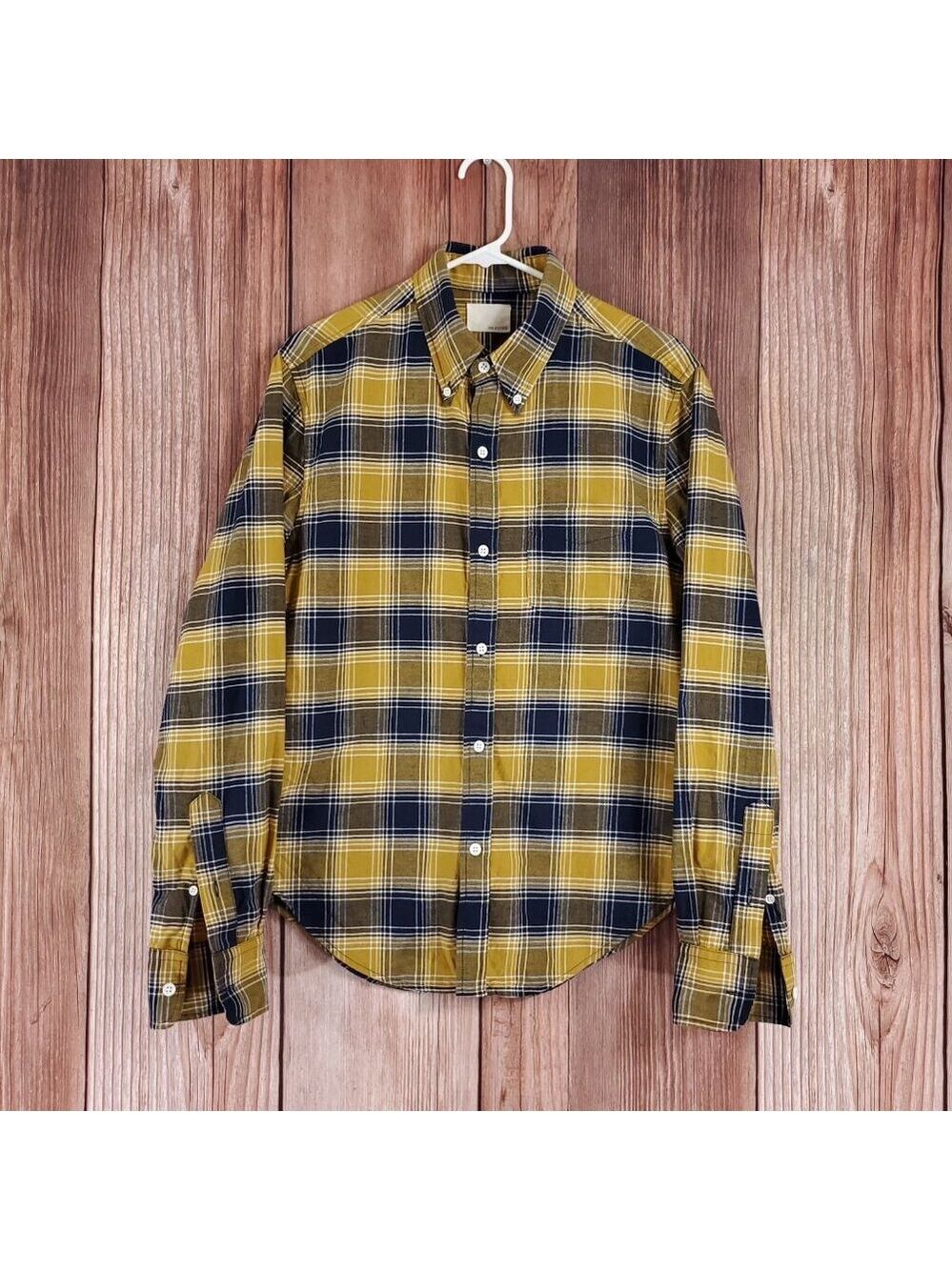 Band of Outsiders Mens Size 2 Medium Plaid LS Button Down Shirt USA Made